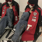 Women Vintage American Style Motorcycle Shirt
