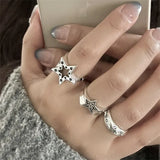 Y2K Star Adjustable Rings