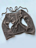 Y2K Knitted Flared-Sleeve Sweater
