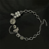 Zircon Flower Bowknot Choker Necklace