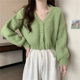 Soft Girl Knitted Button-Up Sweater