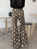 Y2K Star Printed Cyber Slim Jeans