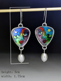 Hand Carved Retro Ethnic Pearl Earring