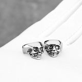 Retro Skull Helix Non-Pierced Earrings