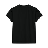 Versatile Sweet Bold Graphic Print Cotton T-Shirt