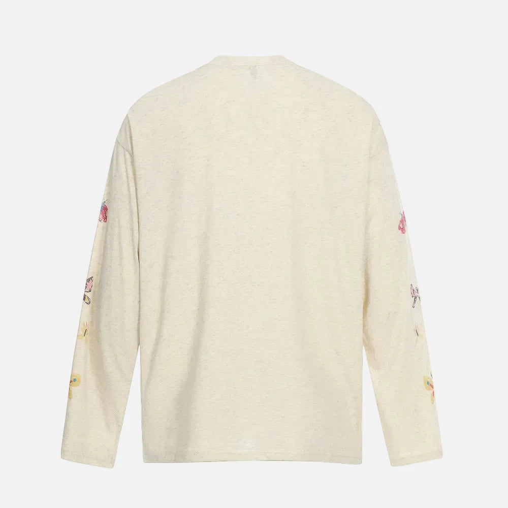 Flattering Graffiti Print Long Sleeve T-Shirt
