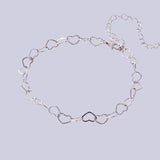 Dainty Hollow Heart Sterling Silver Bracelet