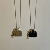Luxury Beaded Stone Pendant Necklace