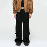 Diamond Patchwork Pleated Casual Pants
