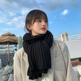 Knitted Thickened Solid Color Scarves