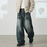 Y2K American Style Distressed Wide Leg Denim Jeans