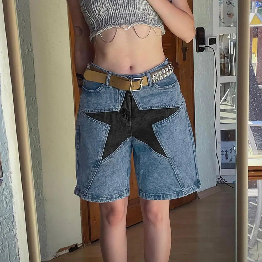 Women's Star Patchwork Shorts
