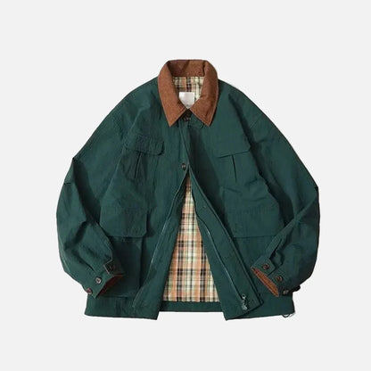 Trendy Tooling Multiple Pockets Windbreaker Jacket