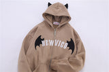 Bat Wings Zip Up Hoodie