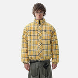 Thick Plaid Embroidered Double Sided Jacket