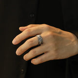 Silver Retro Gothic Open Index Finger Ring