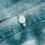 Flattering White Tie Dye Hip Hop Denim Jacket