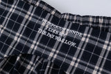 Trendy Streetwear Plaid Casual with Letter Pants