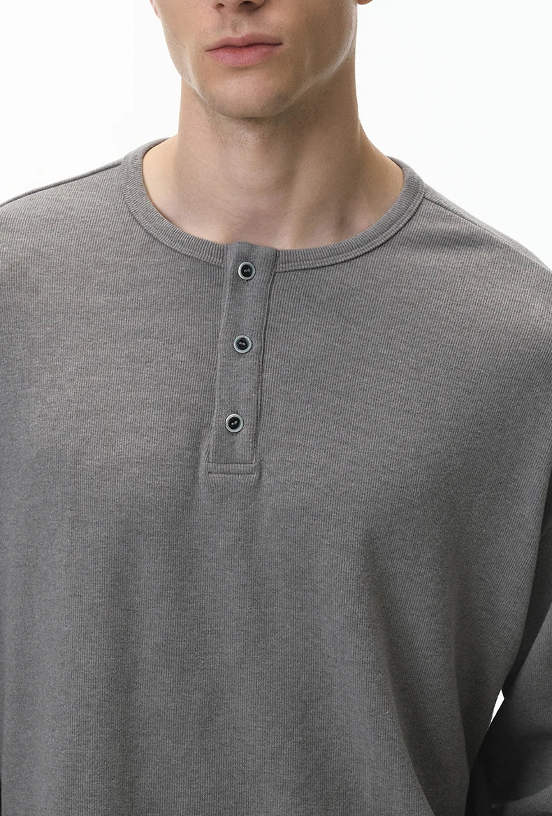 Cozy Lazy Style Relaxed Fit Long Sleeve T-Shirt