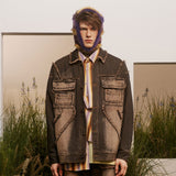 Washed Tie-dye Denim Jacket