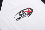 Retro Star Embroidery Sports T-shirt