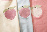 Vintage Peach Letter Embroidery Knitted Sweater
