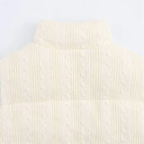 Y2K High-Quality Zipper Puffer Knitted Vest