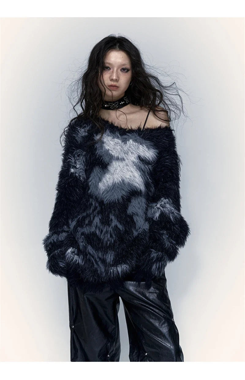 Textured Patterned Gothic Sweater