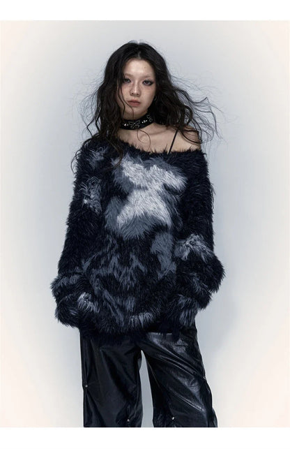 Textured Patterned Gothic Sweater