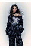 Textured Patterned Gothic Sweater