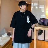 Bear Print Oversized Korean T-Shirt