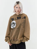Vintage Washed Eyes Graphic Hoodie