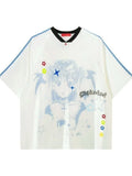 Vintage Japanese Style Gothic Cartoon Print T-Shirt