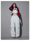 Stylish White Grey Dance Pants