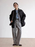 Retro Diamond Grid Lightweight Cotton Puffer Jacket