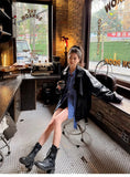 Women Cool Spring Black Leather Jacket