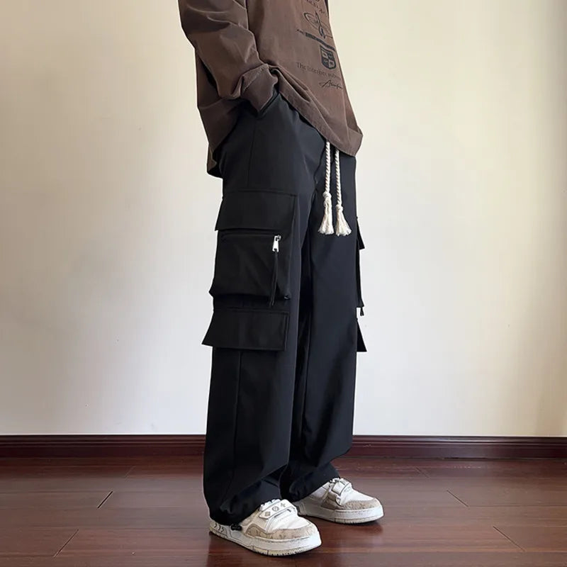 Retro Cargo Pocket Casual Loose Pants