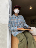 Vintage Plaid Long Sleeve Shirt