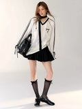 Sweet Oversized Graphic V-Neck Sweatshirts