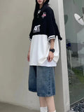 Summer Essential Mid Loose Baggy Denim Short