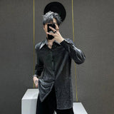 Shiny Gold Stamped Ballroom Shirt