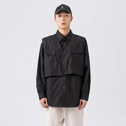 Oversized Solid Color Blank Shirt