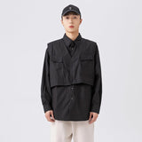 Oversized Solid Color Blank Shirt
