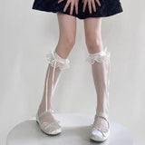 Coquette Thigh-High Lace-Up Fishnet