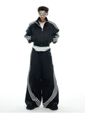 Luxury Designer Cool Baggy Striped Sweatpants