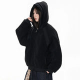 Soft Fleece Black Puffer Hooded Jacket