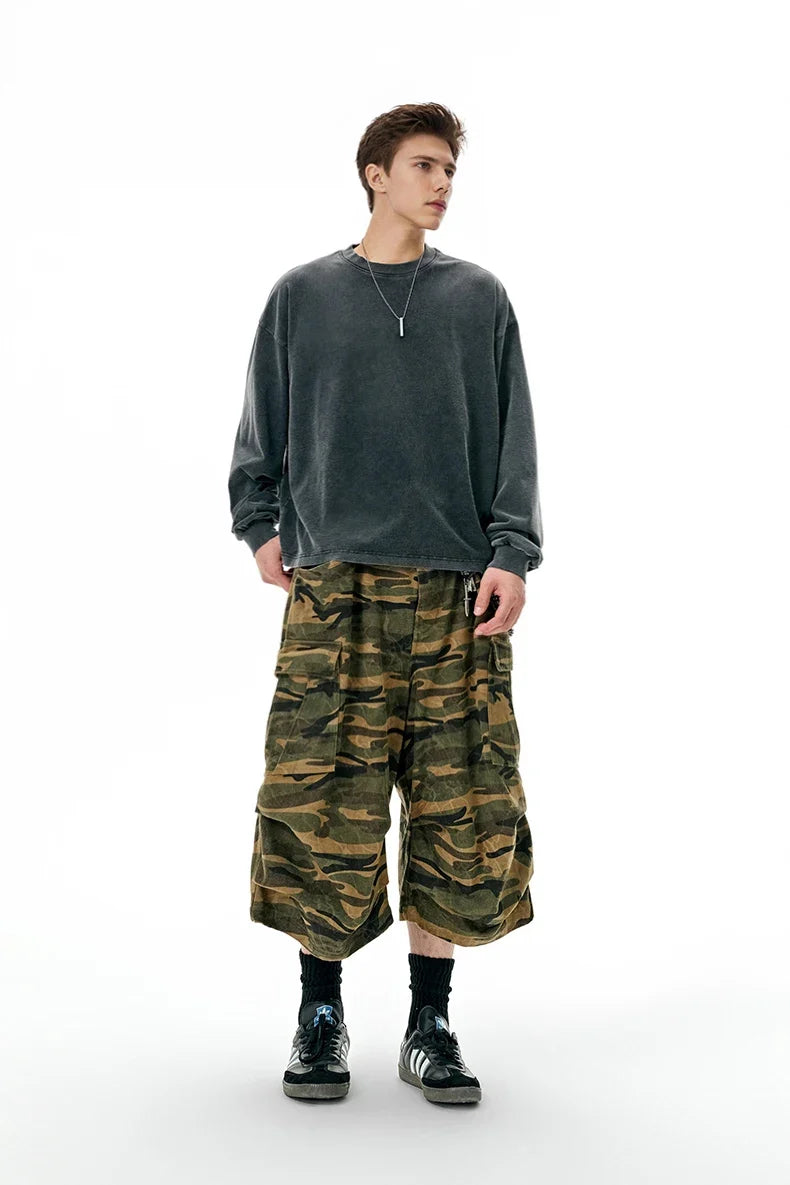 Trendy Jungle Camo Cargo Jorts