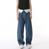 High quality personalized fold waist Jeans