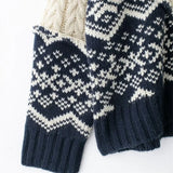 Elegant Jacquard Knitted Long Sleeve Cardigan