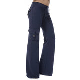 Women's Elastic Wide-leg Cargo Pants